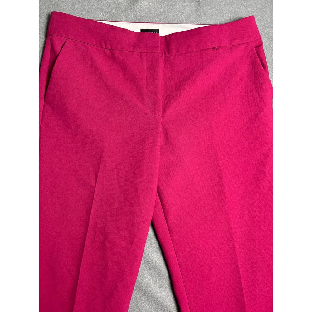 Talbots Hampshire Ankle Pant Women 14 Pink/Red Stretch Cropped Trousers READ*